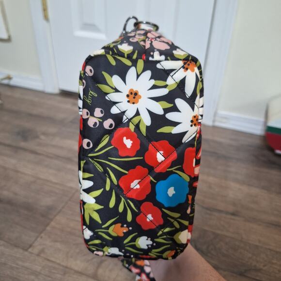 New Lug Dori Mini Tote Crossbody Floral Black Bag Purse - Picture 6 of 8